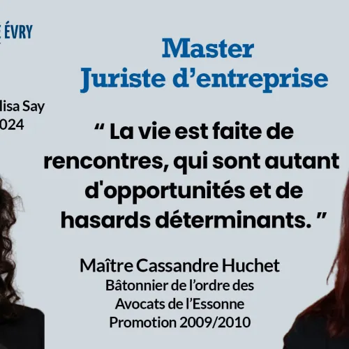 Entretien avec Madame le bâtonnier Cassandre Huchet - Master Juriste d'entreprise